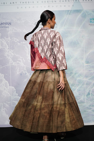 Tie Dye Hmong Hemp Wrap Skirt